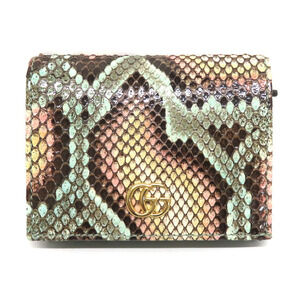 Gucci GG Python Wallet Bi fold Mutlicolor Mint Green Snakeskin